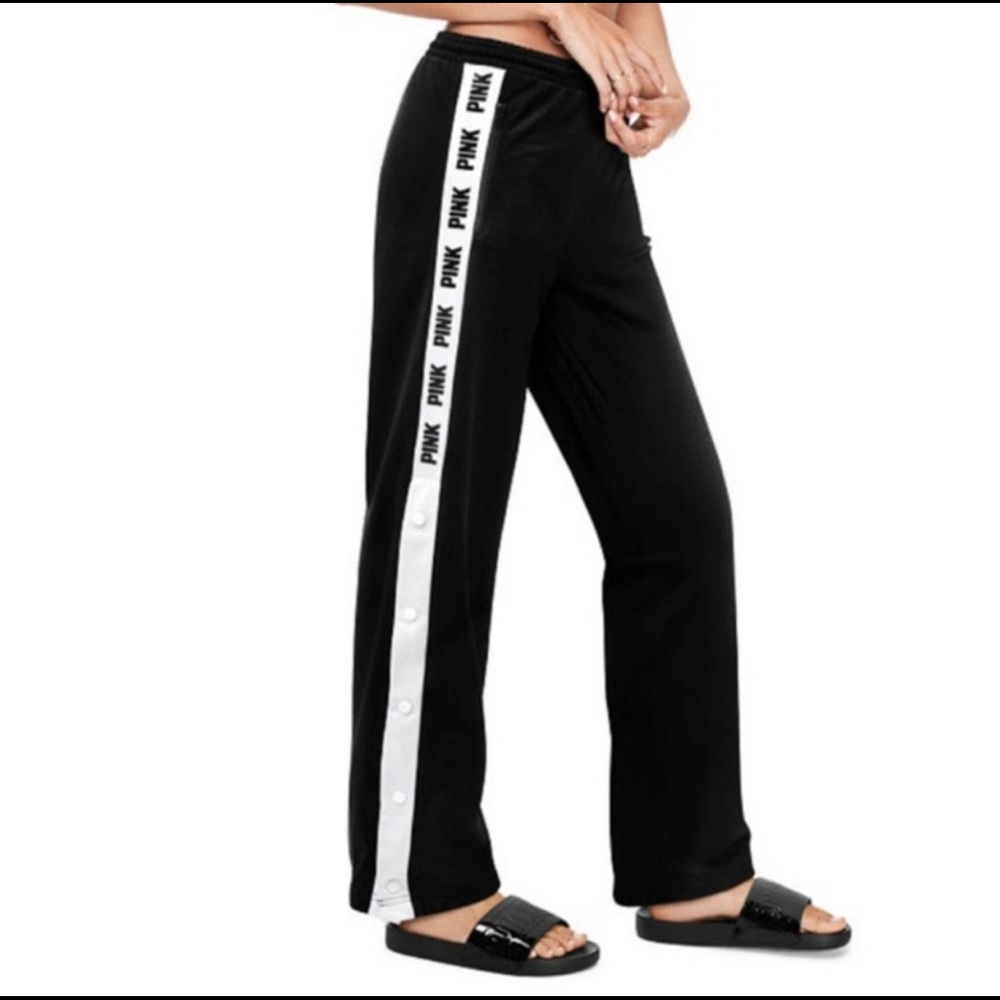 VICTORIAS SECRET PINK RARE! Tearaway track pants